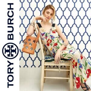 TORY BURCH $898 RUNWAY Red Blue & Green Floral Summer Dress – Size 4 / Small